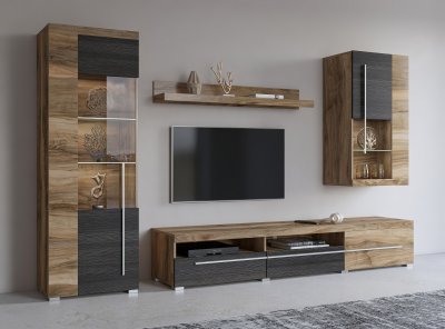 Obývací sestava ROGER ořech Satin/touchwood