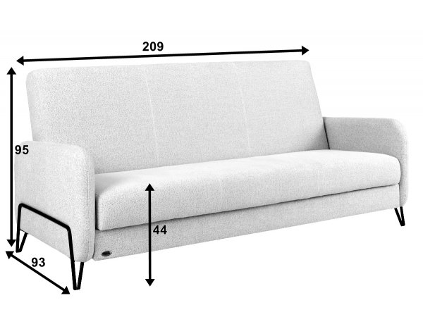 Rozkládací pohovka s úložným prostorem POSSI