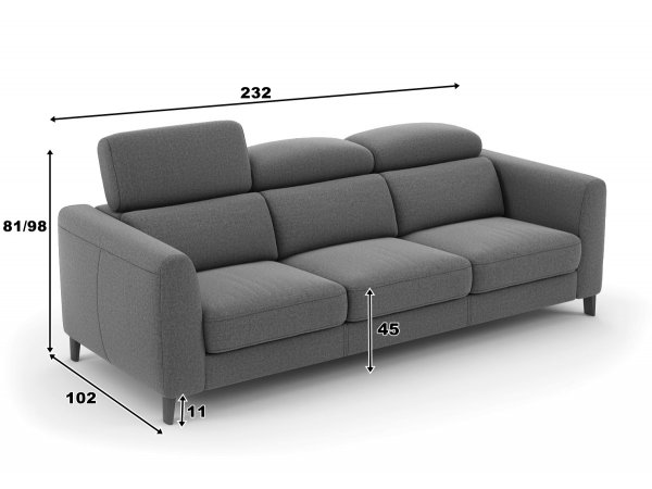 Kožená pohovka NOLOST s rozkládáním pro spaní