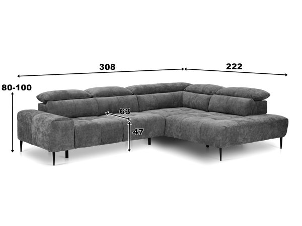 Rohová sedací souprava THEO 2