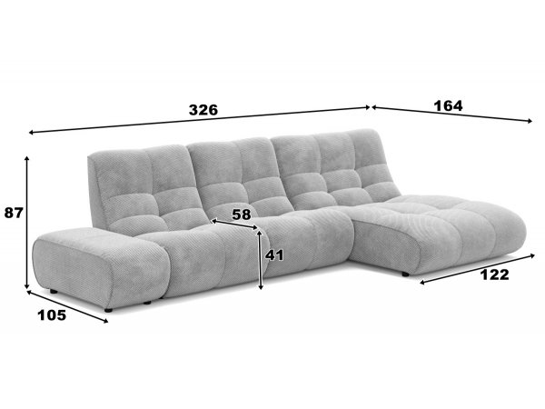 Modulová rohová sedací souprava GALA