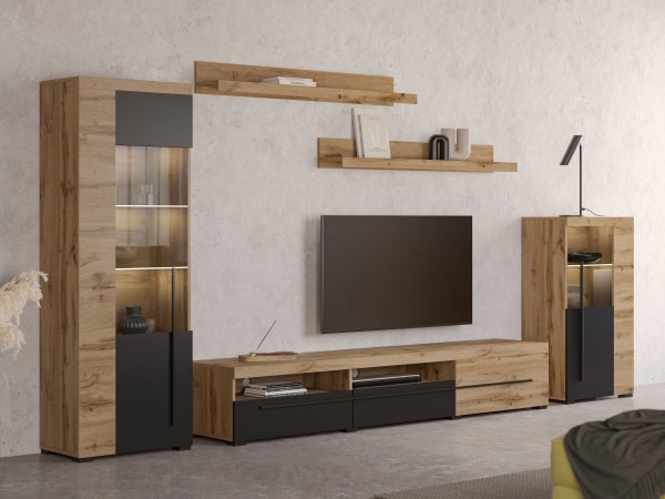 Obývací sestava ROGER 2 ořech Satin/touchwood