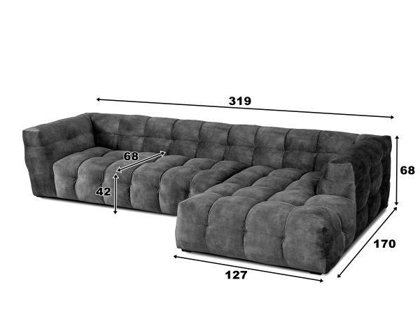 Designová rohová sedací souprava MICHELLE 3