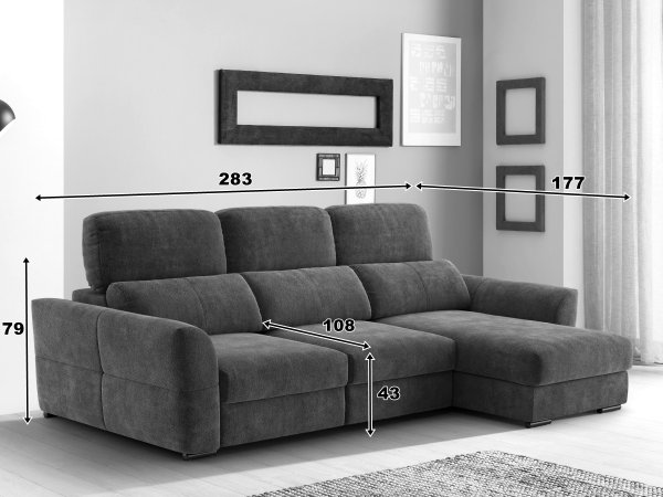 Sedací souprava s výsuvným sedákem MERAN