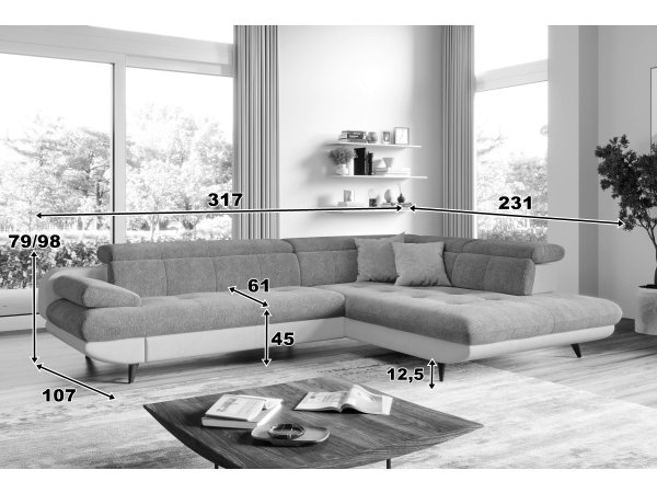 Rohová sedací souprava LIBRA