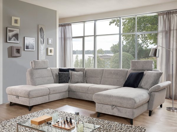 Rohová sedací souprava ve tvaru U ROMANA