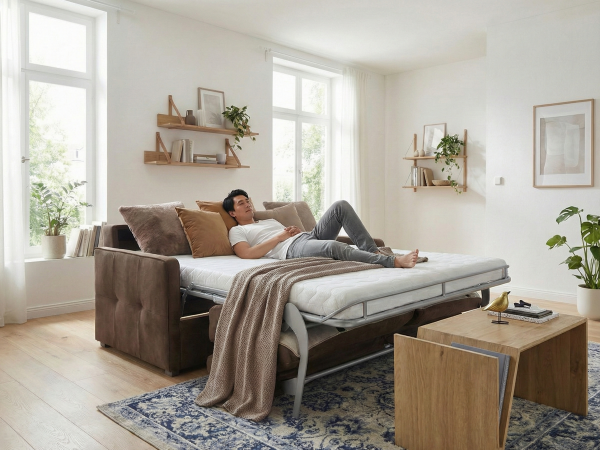 Rozkládací pohovka pro každodenní spaní SLIM