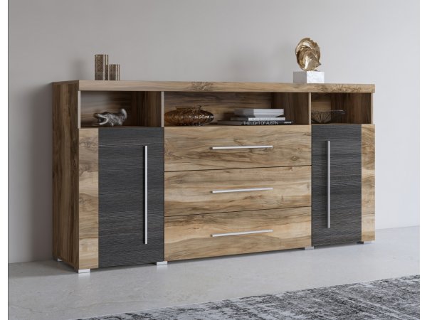 Komoda do obývacího pokoje (typ 25) ROGER ořech Satin/touchwood