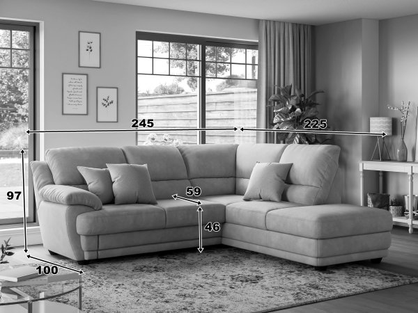 Rohová rozkládací sedací souprava NEBOLO 2