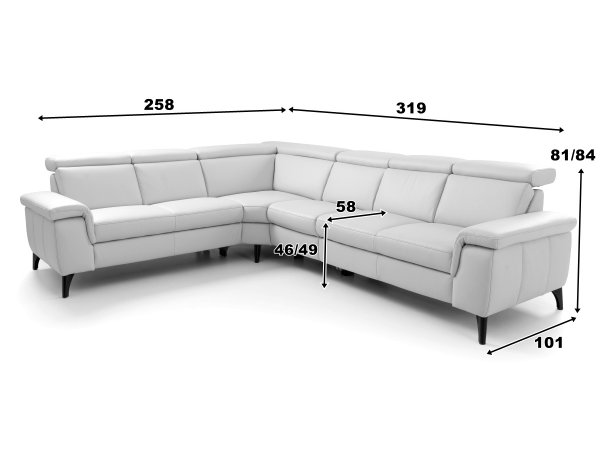 Kožená rohová sedací souprava LAVA 2.0