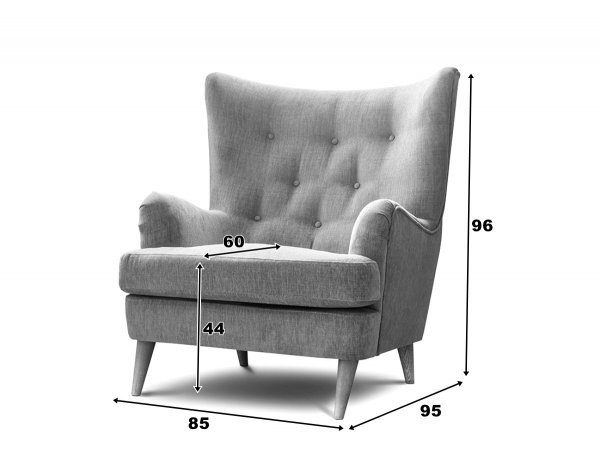 Skandinávské křeslo ušák ENJOY