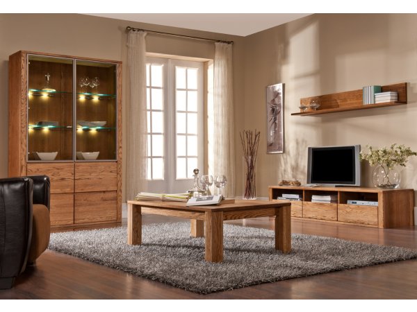 Dubový nábytek z masivu do obývacího pokoje a jídelny - ORLANDO/ROLANDO dub jantar