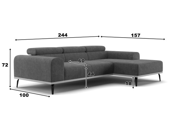 Rohová sedací souprava CARLO