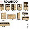 ORLANDO/ROLANDO dubový televizní stolek typ 25 dub natura