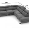 Rohová rozkládací sedací souprava s elektrickou relax funkcí NOLOST