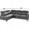 Kožená rohová rozkládací sedací souprava NOLOST