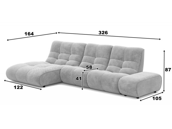 Modulová rohová sedací souprava GALA