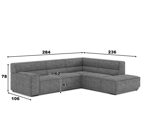 Rohová sedací souprava KUBO 2