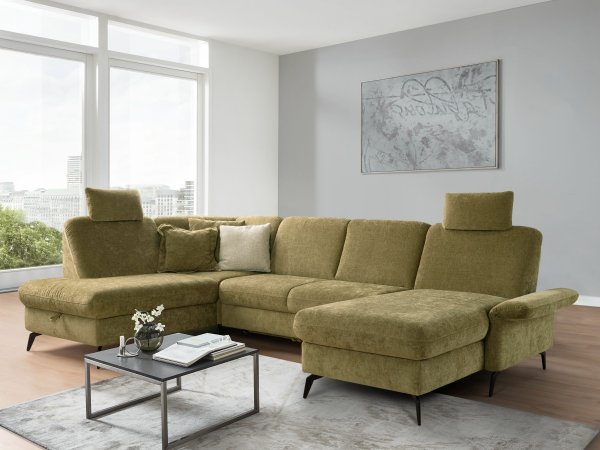 Rohová sedací souprava ve tvaru U ROCHELLE