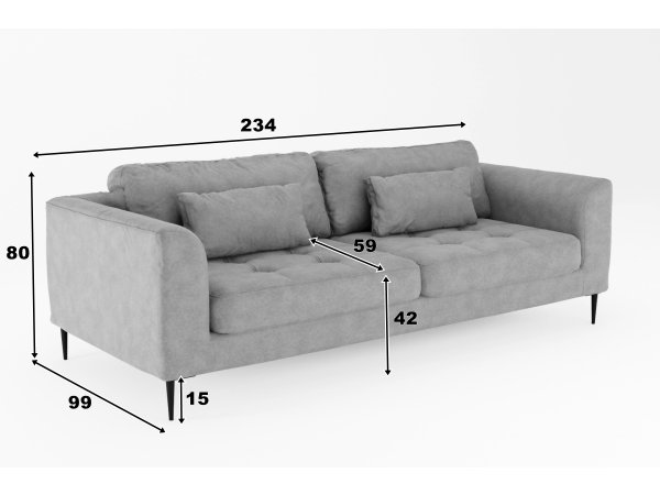 Rozkládací pohovka + křeslo LUIZ