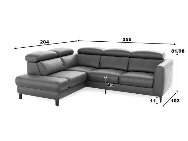 Rohová rozkládací sedací souprava NOLOST