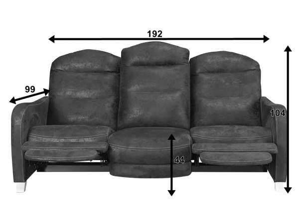 Pohovka 3-sed s funkcí relax KLASIK X