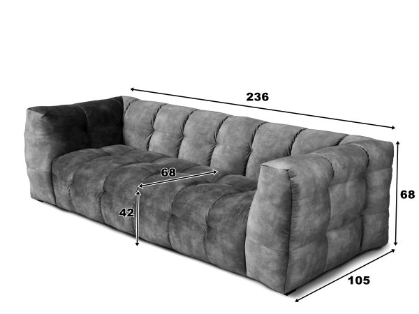 Designová big sofa 3-sed MICHELLE