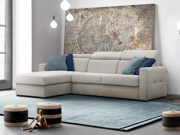 Rohová rozkládací sedací souprava pro každodenní rozkládání NARDO