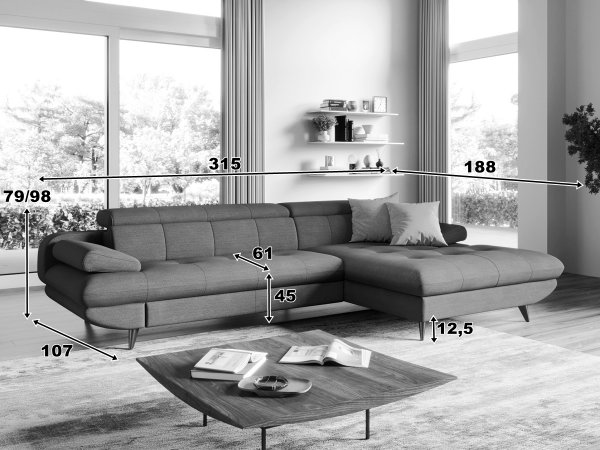 Rohová sedací souprava LIBRA 2