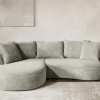 Designová zaoblená rohová sedací souprava SANA