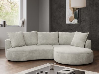 Designová zaoblená rohová sedací souprava SANA