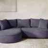 Designová zaoblená rohová sedací souprava SANA