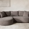 Designová zaoblená rohová sedací souprava SANA