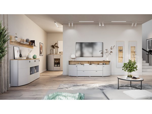 Obývací stěna světle šedá SAMBUCA