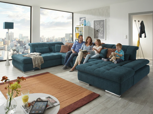 Rohová sedací souprava do tvaru U SANTA LUCIA