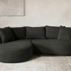 Designová zaoblená rohová sedací souprava SANA