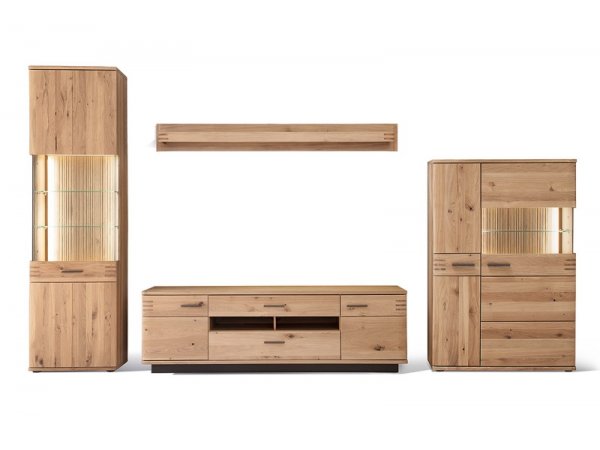 Nábytek do obývacího pokoje SALVADOR IV dub sukatý bělený