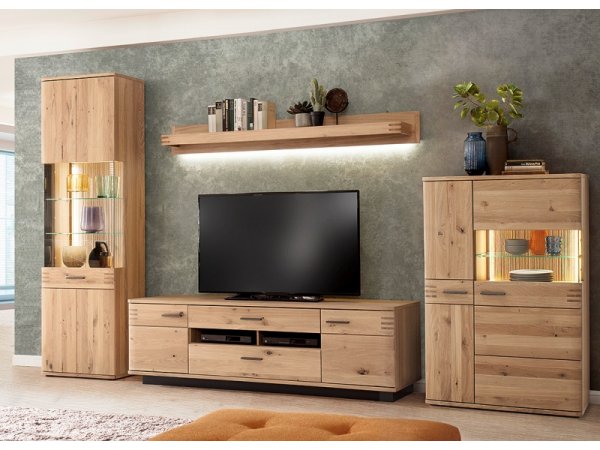 Televizní komoda SALVADOR (typ 30) dub sukatý bělený
