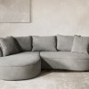 Designová zaoblená rohová sedací souprava SANA