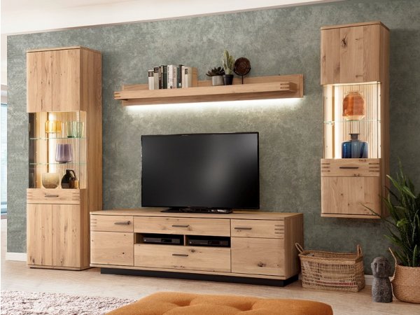 Nábytek do obývacího pokoje SALVADOR II dub sukatý bělený