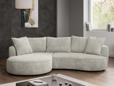 Designová zaoblená rohová sedací souprava SANA