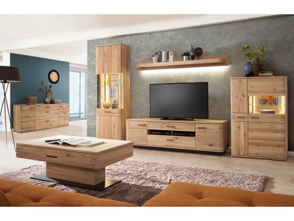 Komoda do obývacího pokoje SALVADOR (typ 01) dub sukatý bělený