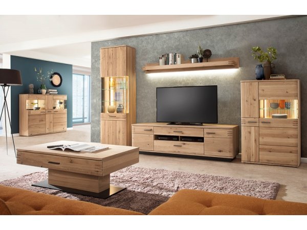 Nábytek do obývacího pokoje SALVADOR IV dub sukatý bělený