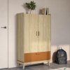 Sestava nábytku do dětského pokoje SCANDI dub olejovaný/cihla