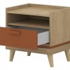 Sestava nábytku do dětského pokoje SCANDI dub olejovaný/cihla