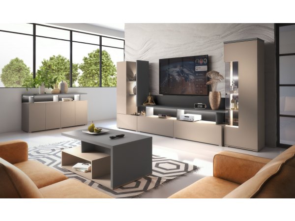 Konferenční stolek SERIO (typ 99) Congo-antracit/černá