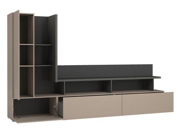 Nábytek do obývacího pokoje SERIO 2 Congo-antracit/černá