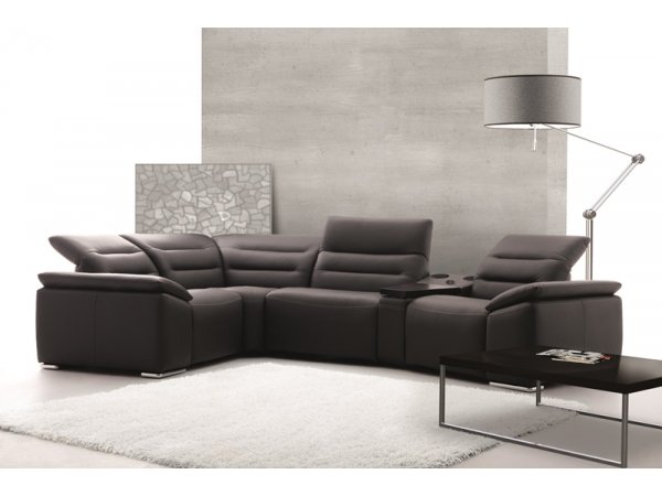 VÝPRODEJ: Luxusní kožená rohová sedací souprava SENSATION