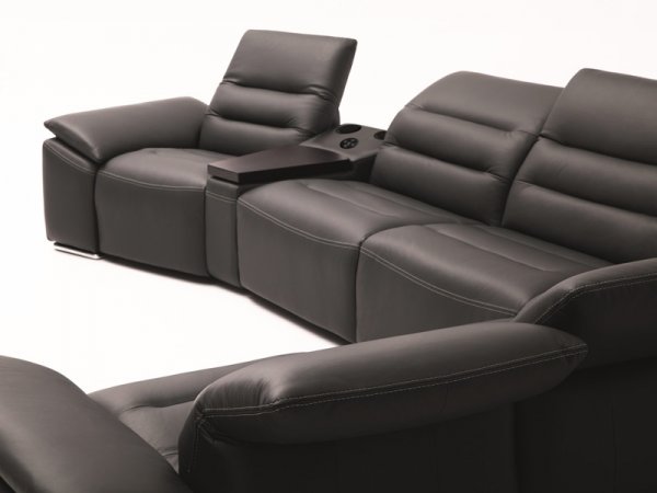 VÝPRODEJ: Luxusní kožená rohová sedací souprava SENSATION