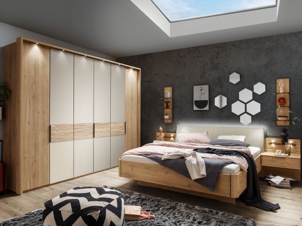 Noční stolek s panelem CADIZ dub bianco